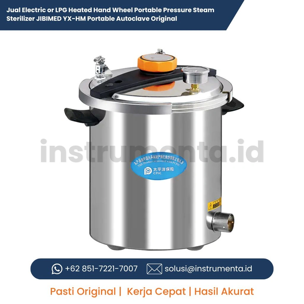 Jual Electric or LPG Heated Hand Wheel Portable Pressure Steam Sterilizer JIBIMED YX-HM Portable Autoclave Original